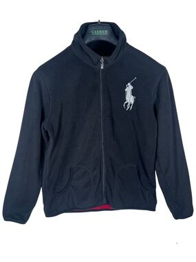 Vintage Polo Ralph Lauren Fleece Jacket Women’s XXL Big Pony Navy